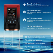 Load image into Gallery viewer, Penispumpe für Penisvergrößerung Sex Spielzeug für die Männer, Elektrische Penis Vakuumpumpe mit Taschenmuschi 9 + 4 Saugstufen, IPX7 100% Wasserdicht Erektion Masturbator mit 2 Silikonhülsen