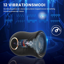 Load image into Gallery viewer, Masturbator mit einzigartigem Texturdesign an der Innenwand,Penis Vibrator für Mann mit 12Vibrationsmodi, Elektrische Masturbatoren Penis Trainer, Männer Eichel Stimulator Silikon Sexspielzeug