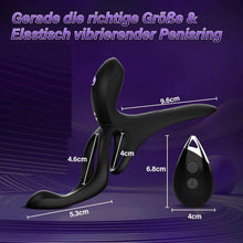 Load image into Gallery viewer, Penisring Vibrator Sex Spielzeug für Paare - 3 in1 Dual Cockring Sexspielzeug für die Männer Paare Extrem Sex für Penis Hoden mit 9 Vibrationsmodi, Vibration für Frauen Prostata Stimulation Männer