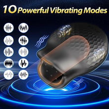 Load image into Gallery viewer, Mundförmig Masturbieren für Männer Solo Penis Trainer Vibrator Eichel Stimulation Taschenmuschi mit 10 Vibrations &amp; APP Elektrische Cup-Masturbatoren Vibratorensets für Männer Sexspielzeug