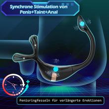 Load image into Gallery viewer, Dreieckiger Penisring Sex Spielzeug für die Männer, Penis Ring Erotik Sex spielzeug für Paare extrem sex, Cockring Erotisches Sexspielzeug für Klitoris, 10 Vibrationsmodi Dual Penisringe Massagegerät