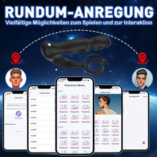 Load image into Gallery viewer, Analvibratoren Prostata Stimulation Männer 10 StoBfunktionmodi Analspielzeuge für Vaginaler Anal,APP Fernbedienung Penisring Schub Dildo Buttplug Sex Spielzeug für Männer Paare