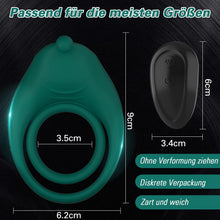 Load image into Gallery viewer, Dual Penisringe Vibrator, Dehnbarer Vibratorensets für Männer Sexspielzeug mit 10 Modi Penis Stimulation G-Punkt Vibrator, Erotik Sex Spielzeug für die paare, Grün