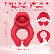 Load image into Gallery viewer, Penisring Vibrator, Sexspielzeug für die Paare Extrem Penis Vibrator 10 G-Punkt Vibrationsmodi and 10 Zungenlecken Klitoris Stimulator Cock Ring Sex Spielzeug für die Männer Frauen