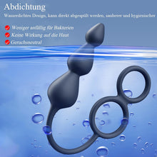 Load image into Gallery viewer, Analvibrator mit Penisring Hodenring,Analplug Analkugeln mit 10 Vibrationsmodus Fernbedienung,Vibrator Vibration Vibratorensets Analspielzeuge erotisches Sex Spielzeug für die Männer