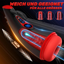 Load image into Gallery viewer, Masturbieren für Männer, Sex Spielzeug für die Männer mit 9 Saugmodus und Vibrationsmodi, Elektrischer Masturbator Cup 3D Realistische Vagina Heizung, LCD Display Taschenmuschi Blowjob Penis Vibrator