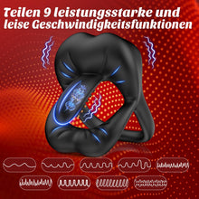 Load image into Gallery viewer, Dual Penisring Vibrator mit 360° Verstellbarem Tongue Klitorisstimulator, Sex Spielzeug für die Paare Männer, Penis Ring Sexspielzeug für Paare Extrem Sex, Penisringe Sextoysets für Paare Sex Cockring
