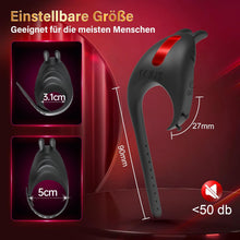 Load image into Gallery viewer, Sex Spielzeug für die Männer Penisring mit Einstellbare Größe, Cockring Vibration Sex Spielzeug für Paare mit Rabbit Vibrator für Klitoris, Erotik Sexspielzeug Penis Ring Sex 7 Vibrationsmodi Sex Toys