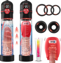 Load image into Gallery viewer, Elektrische Penispumpe – Sexspielzeug für Männer – Pumpen &amp; Vergrößerer, Masturbator für Männer mit 5 Saugstufen und 7 Vibrationsmodi, Penisvergrößerer für Männer zur Förderung der Erektion
