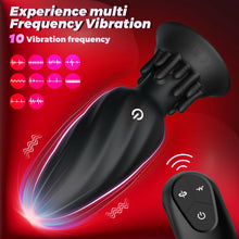 Load image into Gallery viewer, Analvibratoren für Man, Prostata Stimulation Männer Analplug Sex Spielzeug für die Männer mit 10 Vibrationen und 10 Rotationsmodi Fernbedienung Anal Plug Dildo für Paare Buttplug Sexspielzeug