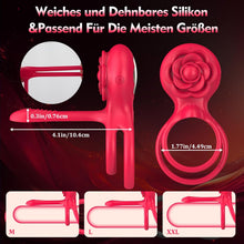 Load image into Gallery viewer, Vibrierender Penisring Sex Spielzeug für die Männer- 3 In 1 Cockring Sex Spielzeug für die Paare 10 Vibrationsmodi Penis Vibrator