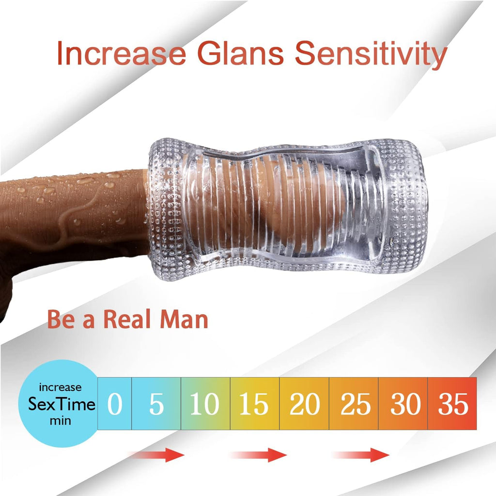 Masturbieren Mann, Manuelle Masturbator Cup Sex Spielzeug für die Männer mit 3D Realistische Vagina Oralsex, Mini Tragbar Kristall Penis Trainingsgerät Masturbation Taschenmuschi für Männer