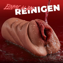 Load image into Gallery viewer, Realistischer Masturbator Taschenmuschi Silikon Masturbieren Sex Spielzeug mit 5D Klitoris Doppelkanal Masturbator Groß für Mann 2 in 1 Anal Erotik Sexspielzeug für die Männer solo