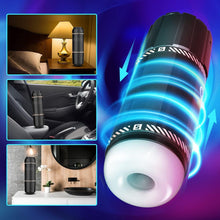 Load image into Gallery viewer, Elektrischer Masturbator Cup mit 8 Teleskop Rotierende Vibration Stoßfunktion, Sex Spielzeug für die Männer solo, Taschenmuschi Masturbieren für Männer Penis Masturbatoren, Sex Toys mit 3D Vagina