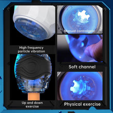 Load image into Gallery viewer, Herren Dual Channel Elektrischer Masturbator mit 10 Vibrationsmodi Penisvibrator, Penistrainer Sexspielzeug Elektrischer Masturbationsbecher Männer Solo Sexspielzeug