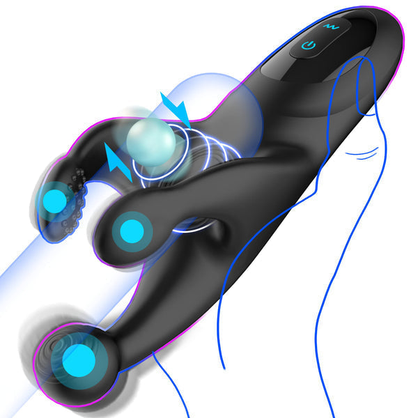 Penisvibrator mit Klopf- und Vibrationsfunktion