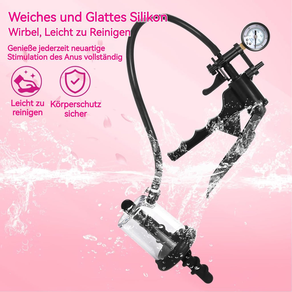 Analplug Dehner mit Vacuum Pump, Analdehner Anal Vagina Stimulator Butt Plug Expander, Analpumpe Prostata Massaager Analspielzeuge, Anal Dilator Masturbator Sexspielzeug für Frauen and Männer