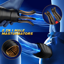 Load image into Gallery viewer, Masturbieren für Männer Penis Vibrator Eichel Stimulation, Sex Spielzeug für die Männer Extrem Oralsex Masturbatoren 10 Modi, Vibratorensets Sexspielzeug für Männer Zunge Solo Paare Taschenmuschi