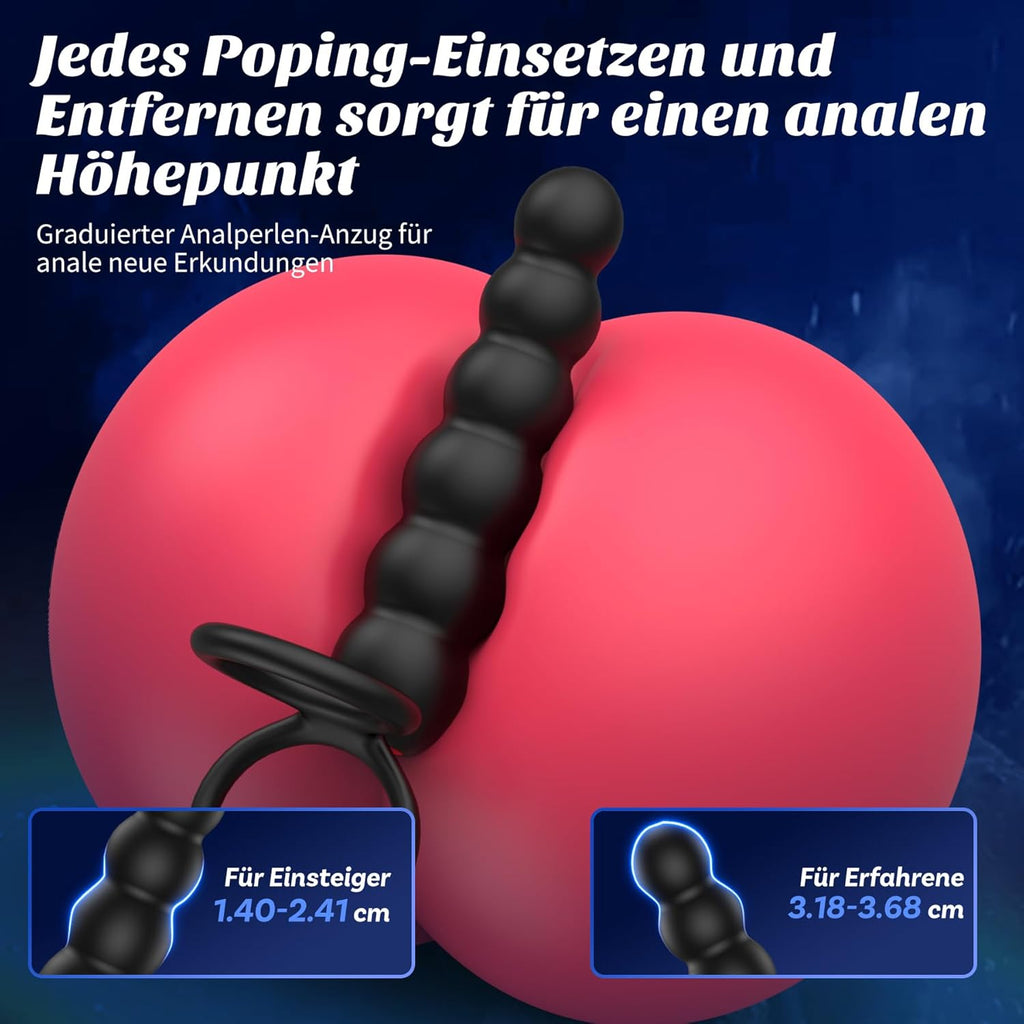 Sex Spielzeug für die Paare Anal Vibrator, Doppel Penetrations Dildo Penies Ring für Sex Sexspielzeug Männer, Penisring Analvibratoren Mann Prostata Stimulation, Paarvibrator für Paare Sex Toys Extrem
