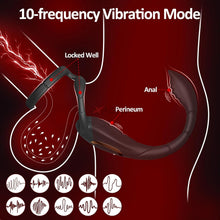 Load image into Gallery viewer, Vibrierender Penisring, Prostatamassagegerät, Analsexspielzeug, Analvibrator mit 9 Modi, Fernbedienung, vibrierender Analplug