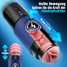 Load image into Gallery viewer, KI-Interaktion 360° Schnellheiz Masturbator Sex Spielzeug für die Männer, Masturbieren für Männer 5 Intensiver Teleskopfunktion Sexspielzeug, Realistische Masturbatoren Liner Abnehmbare Sex Toys
