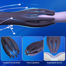 Load image into Gallery viewer, Elektrische Eichelvibrator,Penis-Vibrator im Griffdesign Mit 10 Vibrationsmodi Penistrainer Massagegerät,Elektrische Masturbator Cup Multiple Reize Sexspielzeug für Mann Silikon Männerpokal