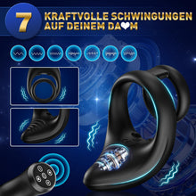 Load image into Gallery viewer, Penisring Perineum Prostata Stimulation Männer, Vibratorensets Sex Spielzeug Für Die Männer Penisringe, Vibrator Mit Fernbedienung Dual Cockring Massagegerät, Sexspielzeug Für Paare Extrem Sex