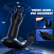 Load image into Gallery viewer, Soulour Analvibratoren für Mann Prostata Stimulation Männer, 4 IN 1 Expansions- und Schubmodi Analplug mit Penisring &amp; Hodenvibration, Sex Spielzeug für die Männer Anal Plug Vibrator mit 9x9 Modi Reif