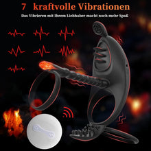 Load image into Gallery viewer, Penisring Vibrator für Männer enis Ring für Paare Extrem,7 Vibrationsmodi Cockring Penistrainer Sexspielzeug für Klitoris für längere Erektion Stimulation Penis Sex Toys penisring mit vibrator
