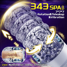 Load image into Gallery viewer, Elektrischer Masturbator Masturbieren für Männer 7 Teleskop &amp; Rotation &amp; Vibration &amp; Saugen Sexspielzeug für die Männer Zungenlecken Blowjob Taschenmuschi Masturbatoren Penis Massage
