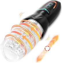 Load image into Gallery viewer, SENSIVO Masturbator Sex Spielzeug für die Männer mit 10 Vibrations &amp; 8 Stoß und Rotationsmustern, 3 in 1 Sexspielzeug Masturbieren für Männer Elektrisch, Taschenmuschi Vibratorensets für Männer