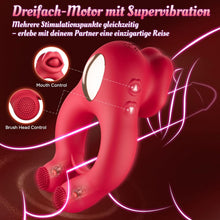 Load image into Gallery viewer, Penisring Sex spielzeug für Paare extrem sex, Erotik Zunge Cockring Sex Spielzeug für die Männer Extrem mit 10 Vibrationsmodi, Dual Penisringe Massagegerät Erotisches Sexspielzeug für Klitoris