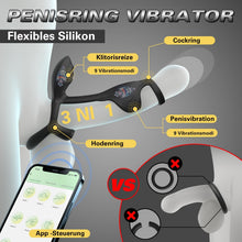Load image into Gallery viewer, APP Penisring Set Sex Spielzeug für die Männer, 9 Vibrationsmodi Penis Vibrator Massagegerät, Penis Ring Cockringe Erotik Sexspielzeug für Paare Extrem Sex, Cockring Hodenringe Erotisches für Klitoris