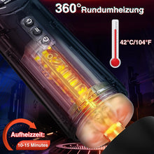Load image into Gallery viewer, Masturbator Sex Spielzeug für die Männer solo, Masturbieren elektrisch mit Heizung 10 Vibrations-, 4 Saug- und 4 Schubmodi, Mann Penis Pumpe Pussy Sexspielzeug Blowjob Taschenmuschi Groß Masturbatoren