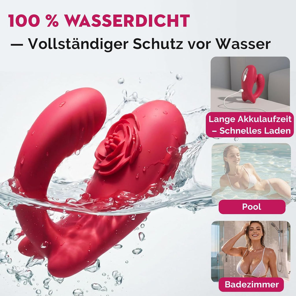 Sex Spielzeug für die Paare Frau Männer, Rose Mini G Punkt Vibration für Frauen, Vibratorensets für Frauen Klitoris mit Fernbedienung Leise, Vibrator App, BDSM Erotisches Sexspielzeug Spiele