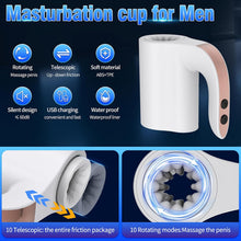 Load image into Gallery viewer, lektrischer Masturbator Cup Handfrei 5 Teleskop Rotationsmodi offenes Masturbieren für Männer wasserdicht Masturbatoren Taschenmuschi,Stroker Training Automatischer Elektrischer Masturbator