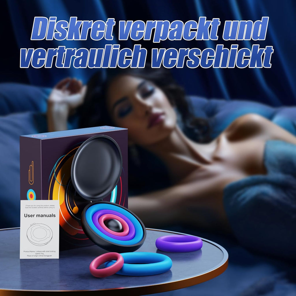 penisringe Wiederverwendbares Silikon -Bonbonfarben 3 verschiedene Größen penispumpe sex spielzeug für die paare penis ring sexspielzeug cockring penis sleeve sex spielzeug für die männer penishülle