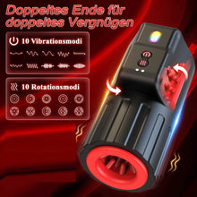 Load image into Gallery viewer, Elektrischer Masturbator Sex Spielzeug für die Männer - Masturbieren Sexspielzeug für Männer Solo Paare Extrem Sex mit 10 Vibrierend &amp; Rotierend, Taschenmuschi Penis Masturbatoren Blowjob Sex Toys