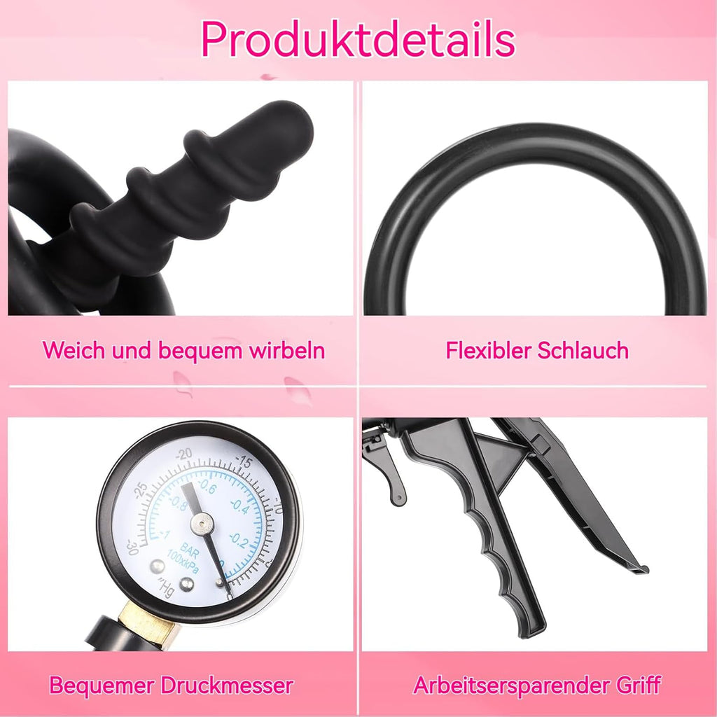 Analplug Dehner mit Vacuum Pump, Analdehner Anal Vagina Stimulator Butt Plug Expander, Analpumpe Prostata Massaager Analspielzeuge, Anal Dilator Masturbator Sexspielzeug für Frauen and Männer