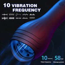 Load image into Gallery viewer, Buntune Elektrischer Cup Masturbator Sexspielzeug für Männer Silikon Penis Trainer Vibrator mit 10 Vibrationsmodi und Zunge Lecken Saugmodi Eichel Stimulator für Herren Taschenmuschi Massagegerät