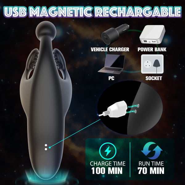 Penisvibrator mit Klopf- und Vibrationsfunktion