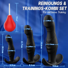 Load image into Gallery viewer, Analplug# für Frauen Männer 4 Stück Anal Plug Set mit Analdusche &amp; Größen-Upgrade (M-XL) für Anfänger bis Profi Buttplug Analplugs Butt Plug für den Mann Sexspielzeug Silikon Anal Dildo