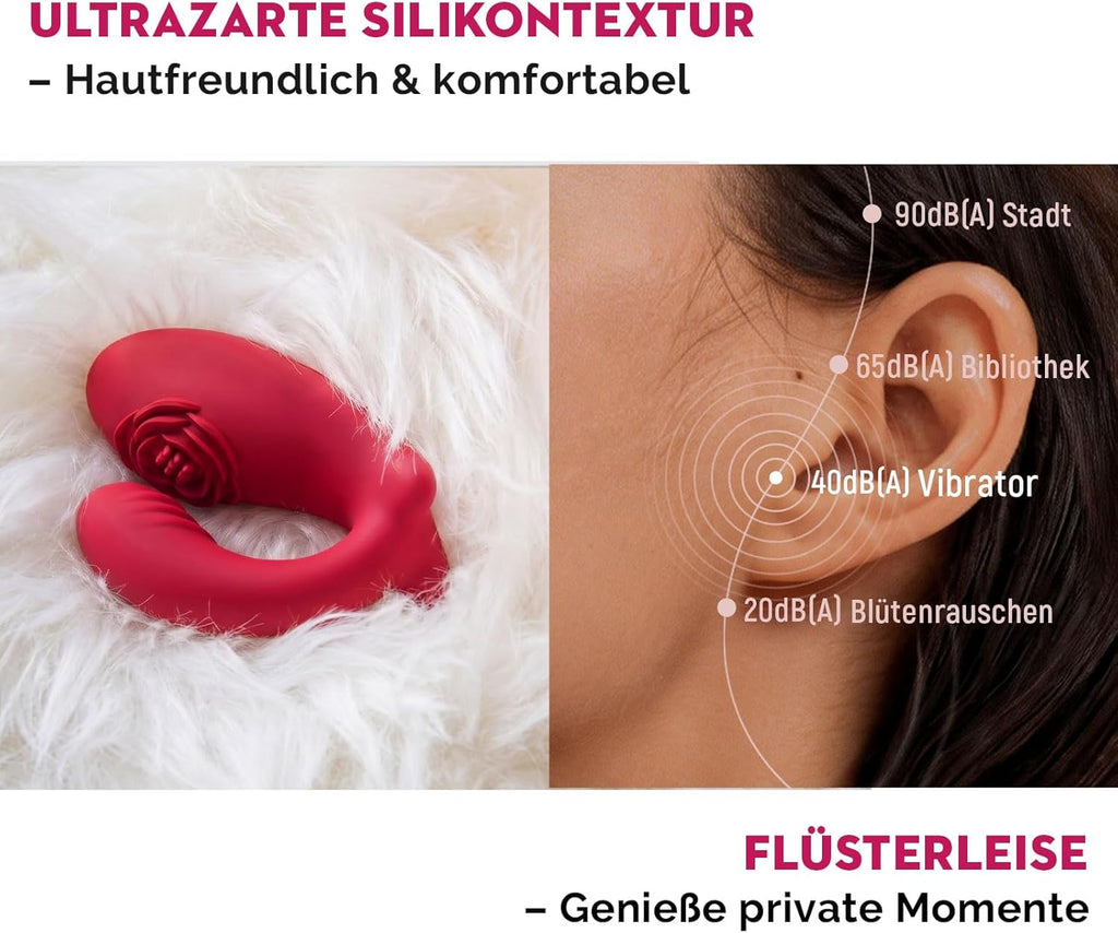 Sex Spielzeug für die Paare Frau Männer, Rose Mini G Punkt Vibration für Frauen, Vibratorensets für Frauen Klitoris mit Fernbedienung Leise, Vibrator App, BDSM Erotisches Sexspielzeug Spiele