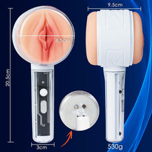 Load image into Gallery viewer, Elektrischer Masturbator Cup mit 3 Modi 7 Frequenz,Masturbieren für Männer Sex Toys Masturbieren für Männer Taschenmuschi Penis Masturbatoren mit 3D Realistischer Vagina Anal,Spielzeug für die Männer