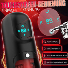 Load image into Gallery viewer, Elektrischer Masturbator Cup Masturbieren für Männer, Sex Spielzeug für die Männer mit 8 Teleskopfunktion und 8 Vibrationsmodi, Sex toys 3D Vagina Taschenmuschi, LCD Display, Masturbatoren Solo