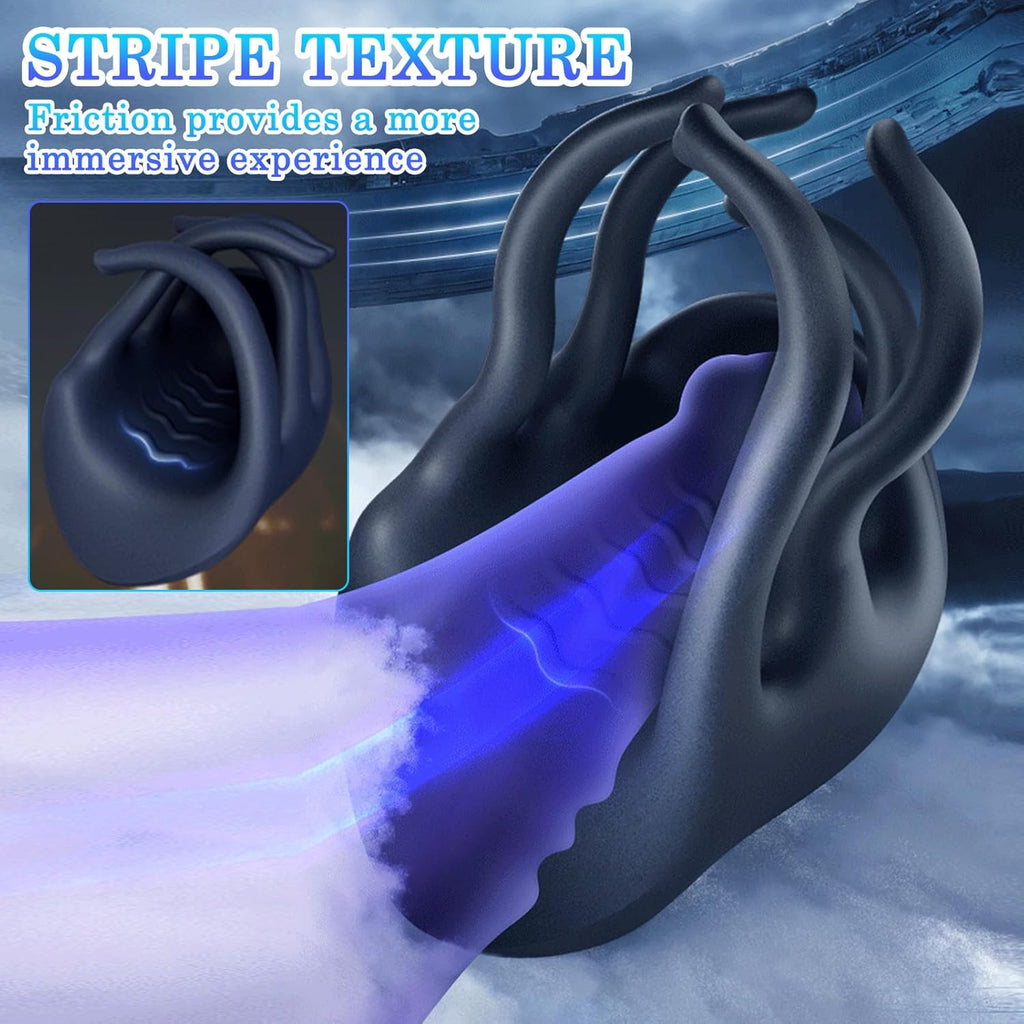 Latest 3.0 Vibrator Masturbating for Men Electric, Sword Helmet Design Glans Stimulator Man Masturbators Ring Vibrator, 10 Vibrator Modes, Prostate Vibration Men Masturbator