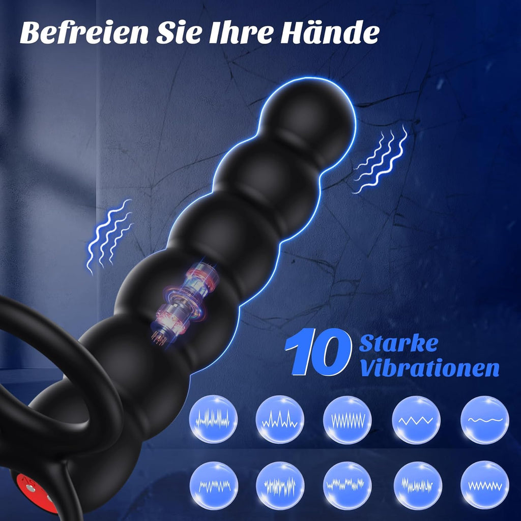 Sex Spielzeug für die Paare Anal Vibrator, Doppel Penetrations Dildo Penies Ring für Sex Sexspielzeug Männer, Penisring Analvibratoren Mann Prostata Stimulation, Paarvibrator für Paare Sex Toys Extrem