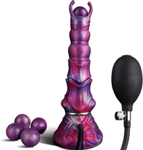Load image into Gallery viewer, 27cm Monster Ovipositor XXL Dildo mit 4 Silikoneiern Alien Dragon Dildo | Fantasy Knot Dildo groß Anal Plug, Analdildos BDSM Analspielzeug Dildoschwanz für Männer Frauen Paare Gay
