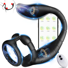 Load image into Gallery viewer, Prostata Stimulation Männer mit Penisring &amp; verlängerte Analvibratoren Sex Spielzeug für die Männer mit APP Vibratorensets für Männer 9 Vibrationsmodi Analplug Sex Spielzeug für die Paare
