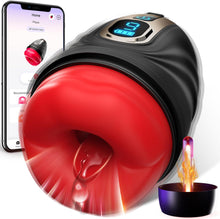 Load image into Gallery viewer, Elektrischer Masturbator Masturbieren für Männer 9 Vibration, Penistrainer App-steuerung mit Heizstab, Sex Spielzeug für die Männer Solo Masturbatoren Oral Vibrator Penis Sexspielzeug
